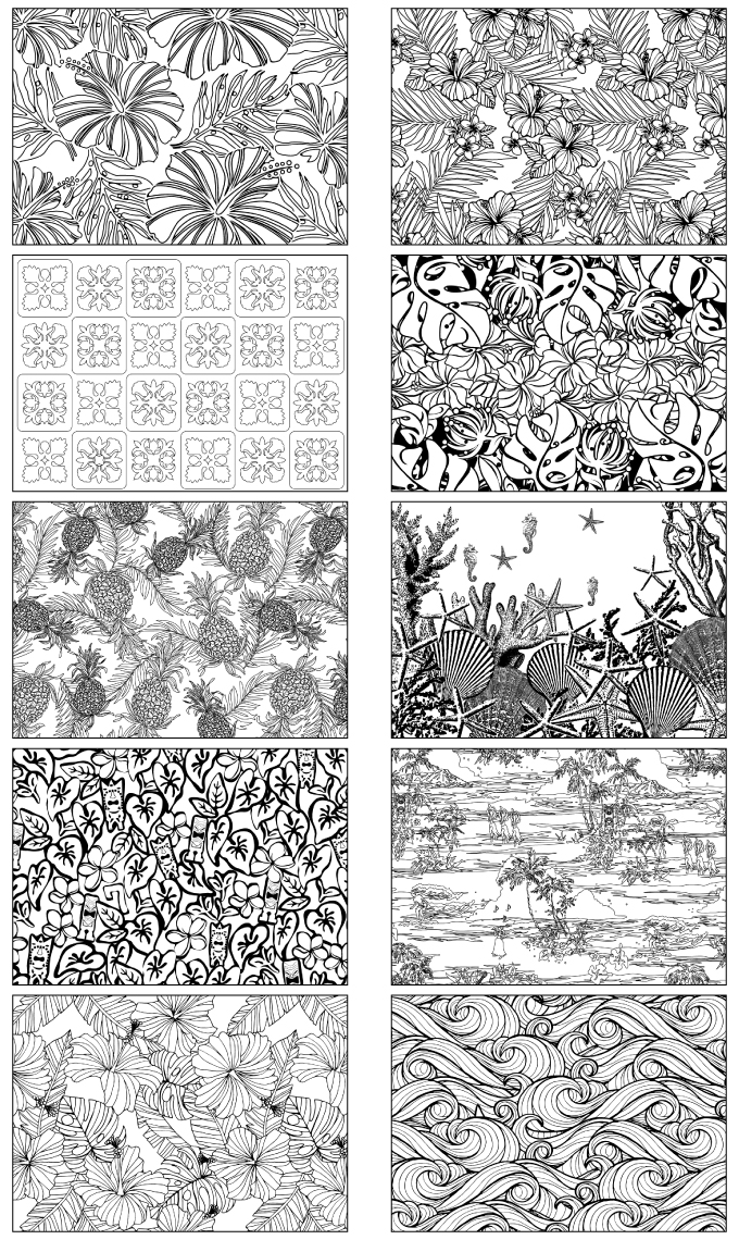 Hawaii Lifestyle Coloring Book 塗り絵 Hlc 365日ハワイ気分を楽しむ通販サイト Hawaii Lifestyle Club